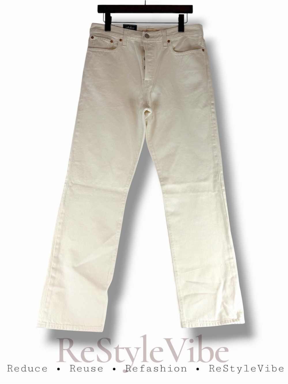 LEVI’S Women’s Size 31 Denim Jeans Wedgie Straight Fit Style NWT High Rise White